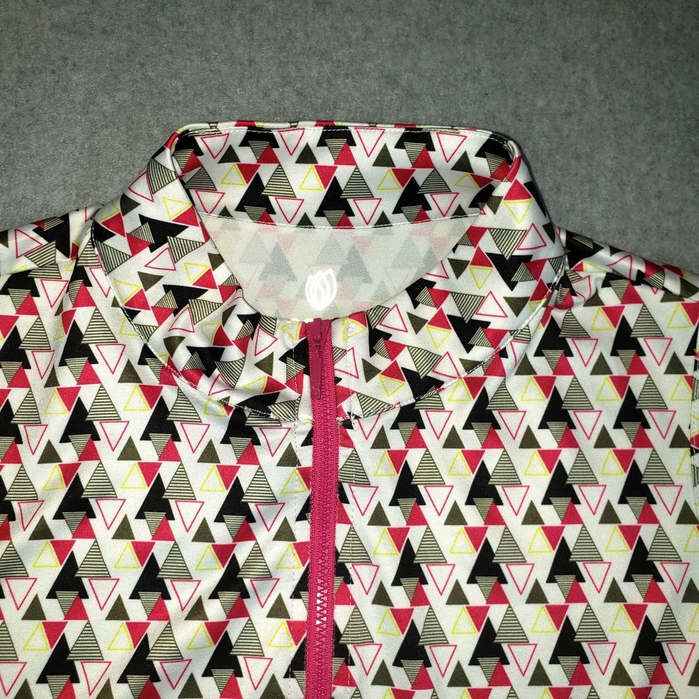 GG Blue Luxe Sport Dress Womens Multicolor Sz M Triangular Geometric Design Golf - Picture 3 of 9